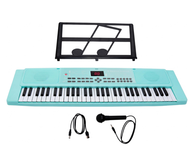 MusicMate Keyboard MM-04 KeyDeluxe Turkusowy - 1588174 - zdjęcie 5
